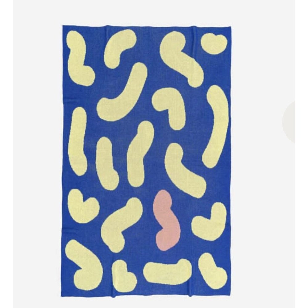 Verloop Bean Throw Lime/Cobalt Blanket